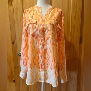 Calvin Klein button-front blouse women’s S